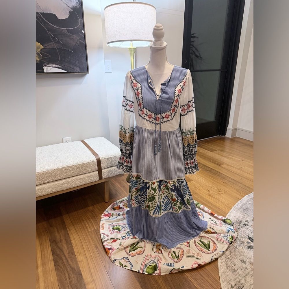 Farm Rio Pineapple maxi dress Size Small - Picture 4 of 16